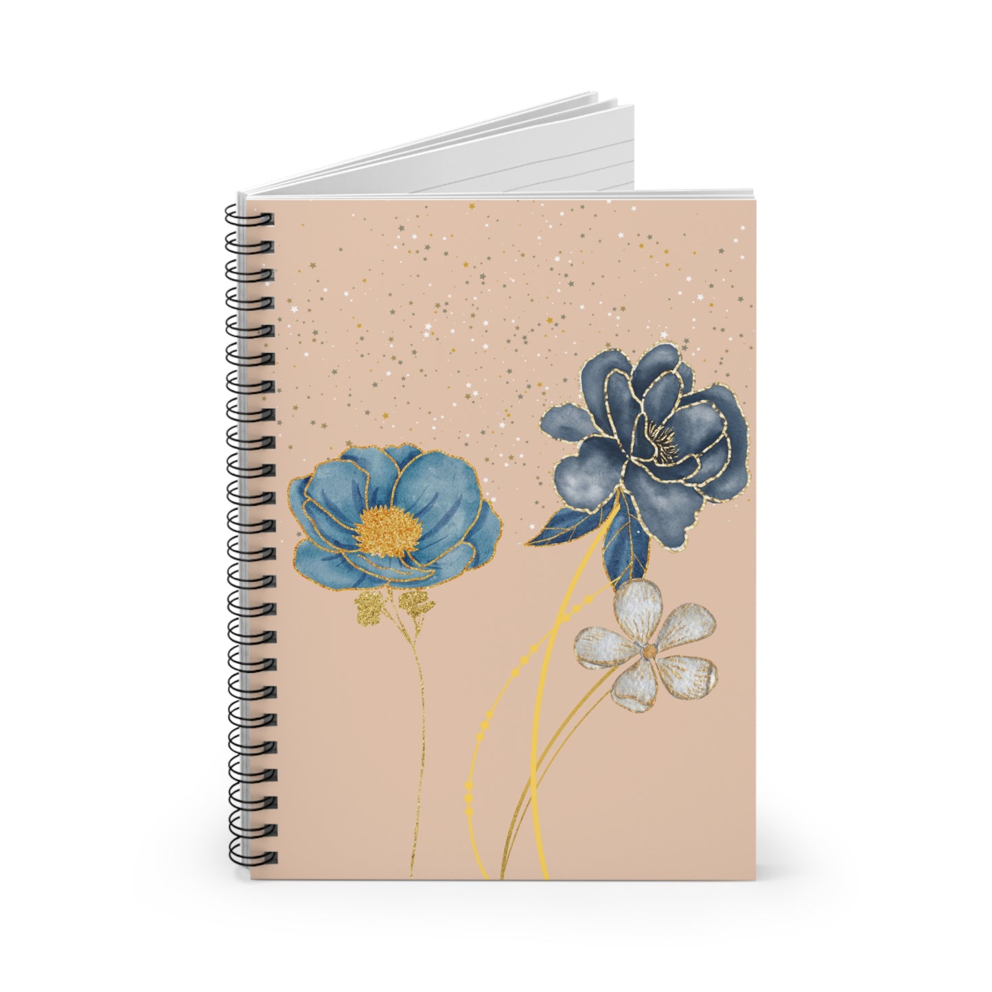 Floral Night Beige Notebook