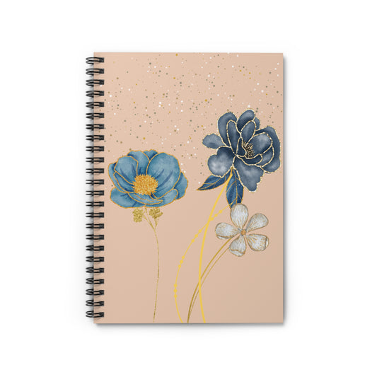 Floral Night Beige Notebook